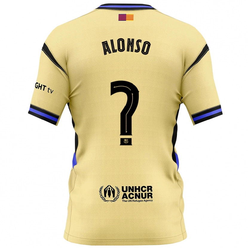Danxen Kid Aáron Alonso #0 Yellow Black Away Jersey 2025/26 T-Shirt