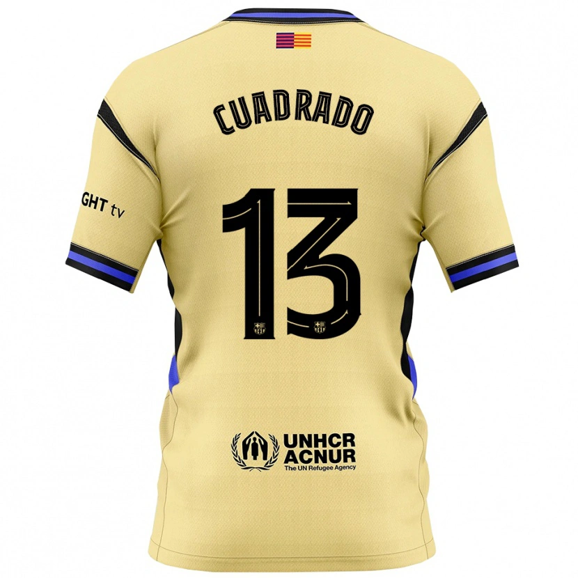 Danxen Kid Adrián Cuadrado #13 Yellow Black Away Jersey 2025/26 T-Shirt