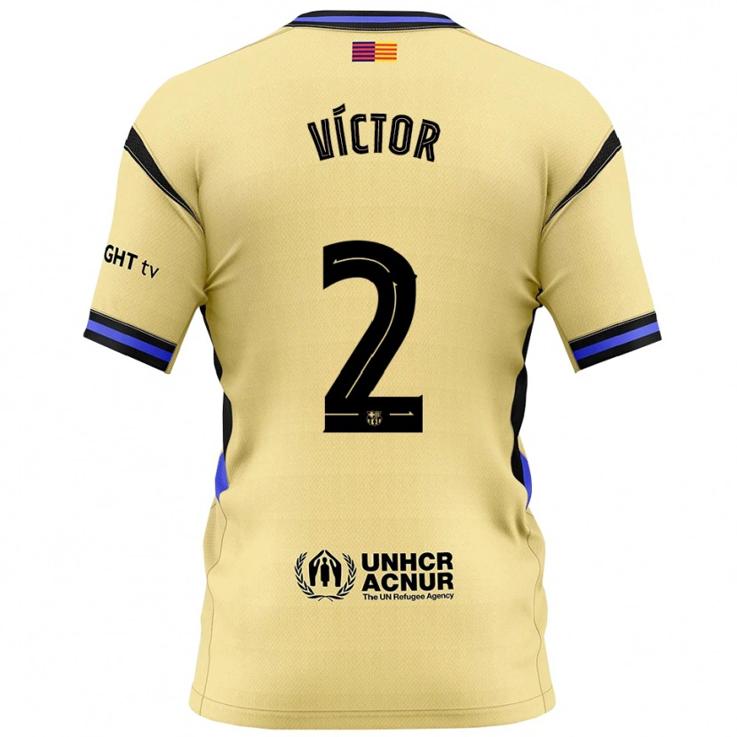 Danxen Kid Guillem Víctor #2 Yellow Black Away Jersey 2025/26 T-Shirt