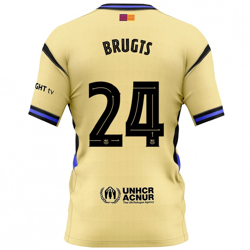 Danxen Kid Esmee Brugts #24 Yellow Black Away Jersey 2025/26 T-Shirt