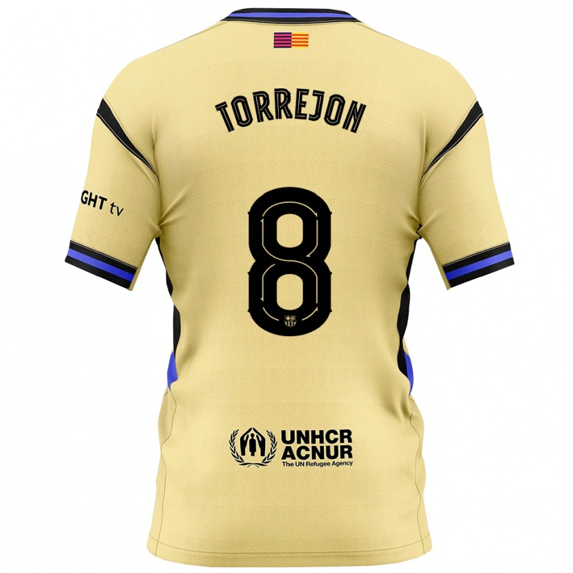 Danxen Kid Marta Torrejon #8 Yellow Black Away Jersey 2025/26 T-Shirt