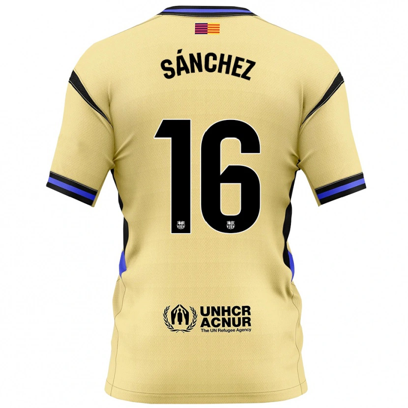 Danxen Kid Edu Sánchez #16 Yellow Black Away Jersey 2025/26 T-Shirt
