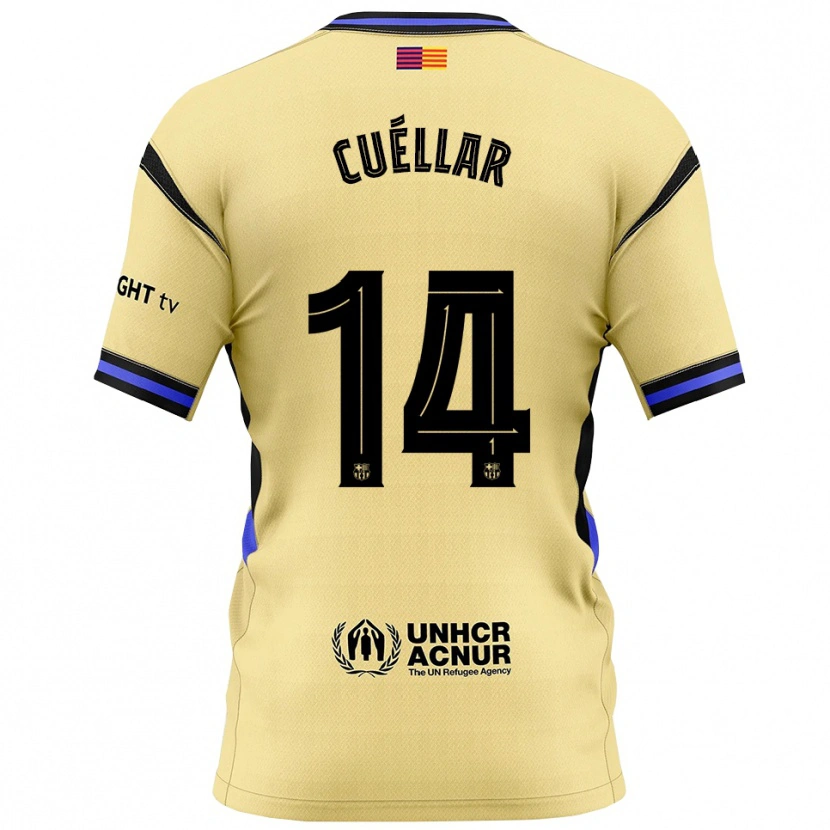 Danxen Kid Jaume Cuéllar #14 Yellow Black Away Jersey 2025/26 T-Shirt