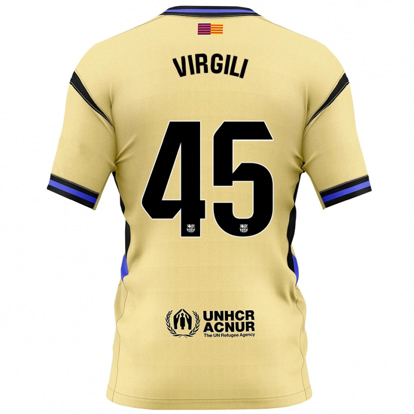 Danxen Kid Jan Virgili #45 Yellow Black Away Jersey 2025/26 T-Shirt