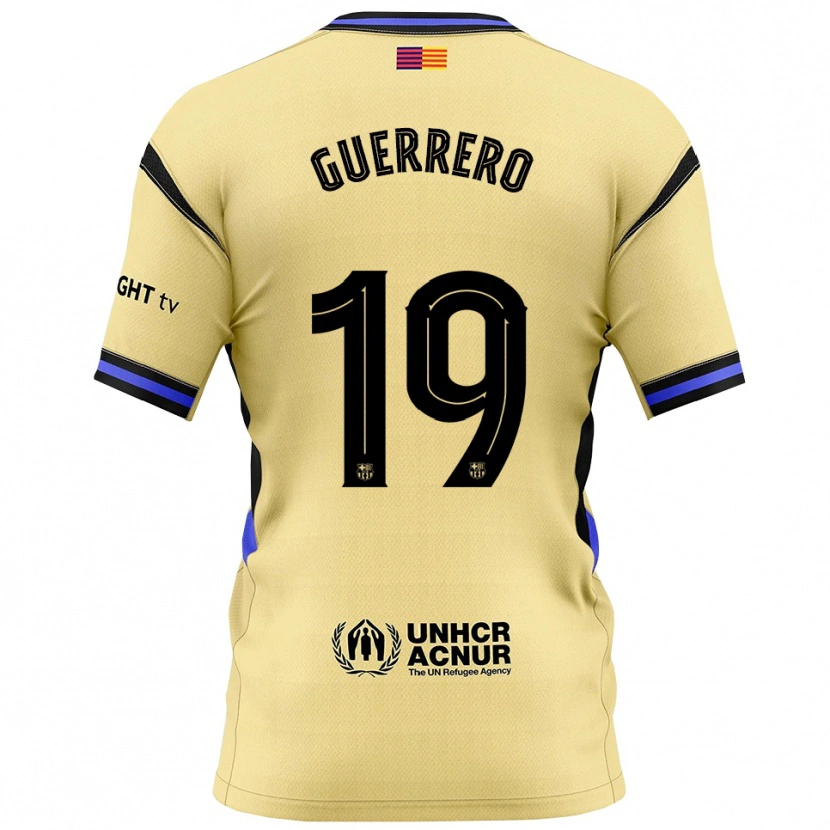 Danxen Kid Adrián Guerrero #19 Yellow Black Away Jersey 2025/26 T-Shirt