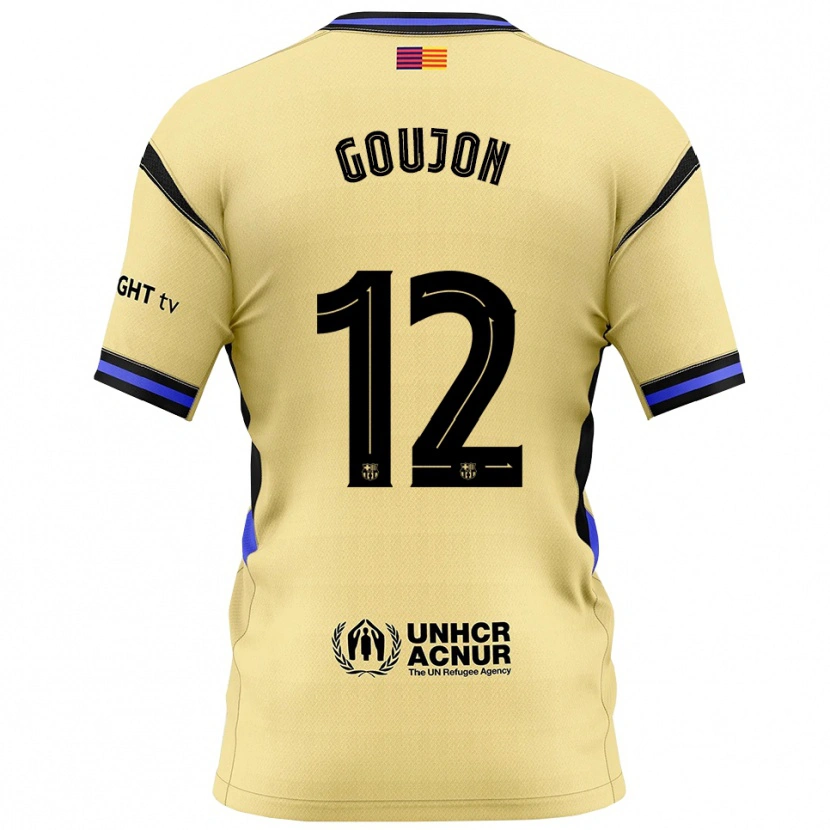 Danxen Kid Iker Goujon #12 Yellow Black Away Jersey 2025/26 T-Shirt