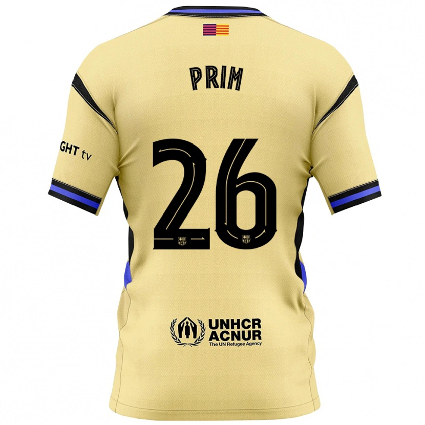 Danxen Kid Pau Prim #26 Yellow Black Away Jersey 2025/26 T-Shirt
