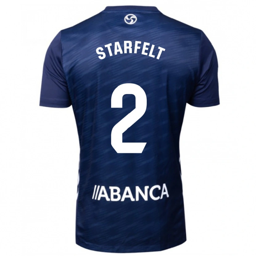 Danxen Kid Carl Starfelt #2 Navy White Away Jersey 2025/26 T-Shirt
