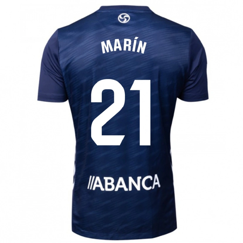 Danxen Kid Álvaro Marín #21 Navy White Away Jersey 2025/26 T-Shirt