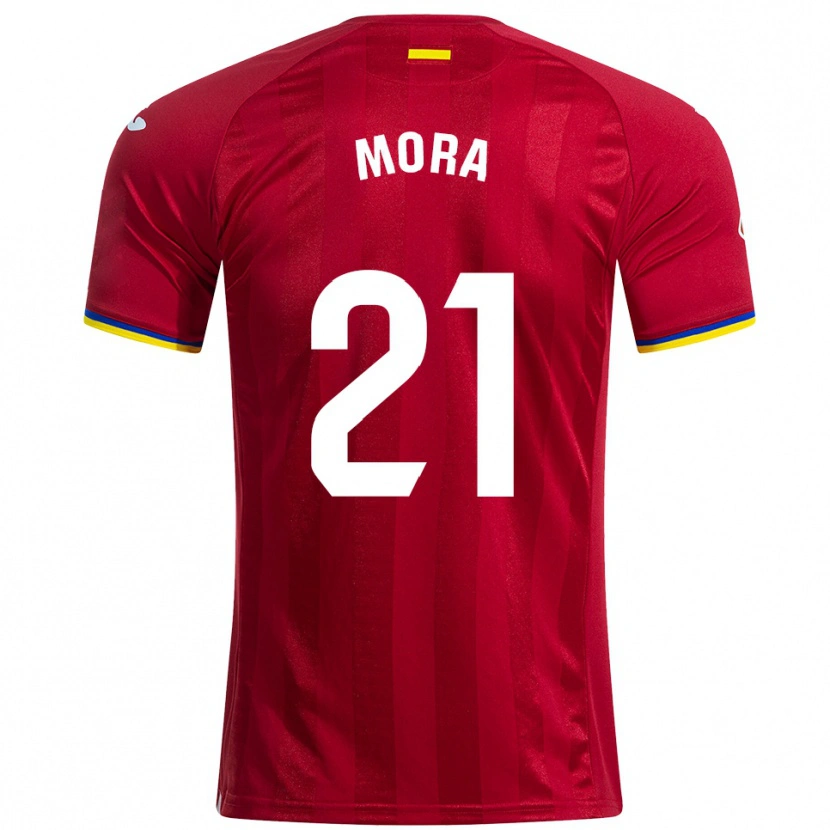 Danxen Kid Adrià Mora #21 Red Yellow Blue Away Jersey 2025/26 T-Shirt