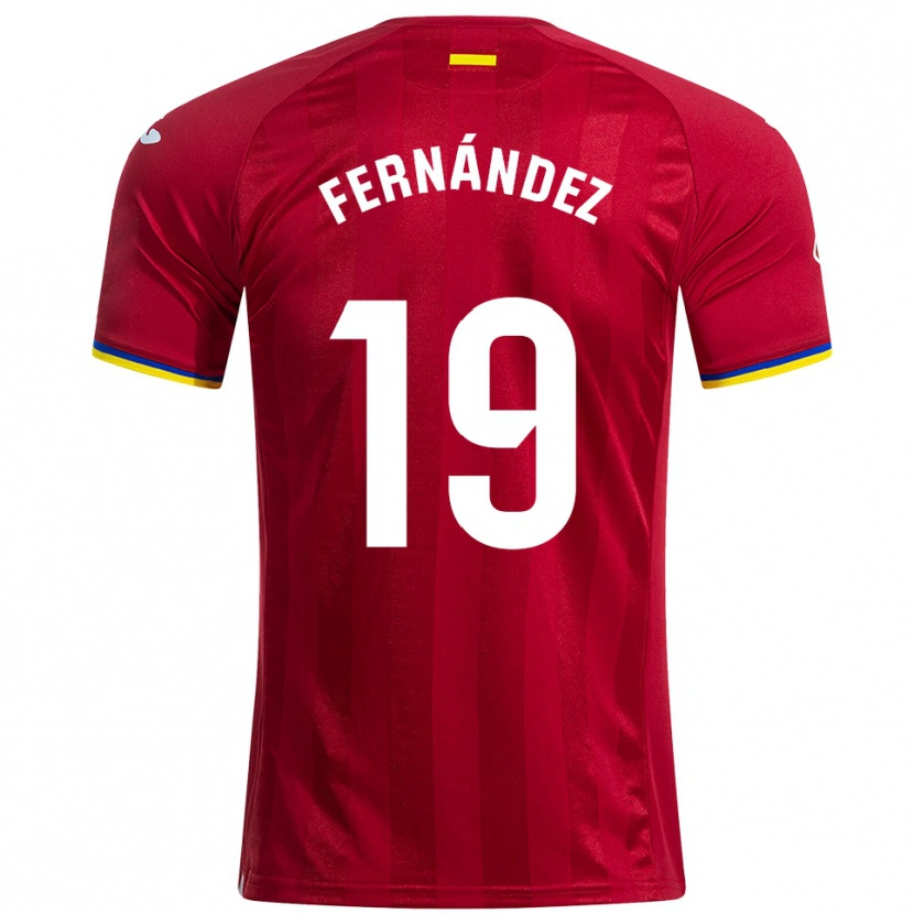 Danxen Kid Ismael Fernández #19 Red Yellow Blue Away Jersey 2025/26 T-Shirt