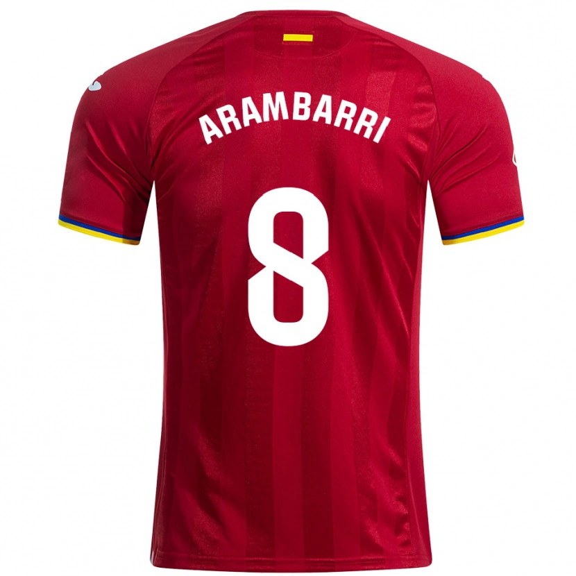 Danxen Kid Mauro Arambarri #8 Red Yellow Blue Away Jersey 2025/26 T-Shirt