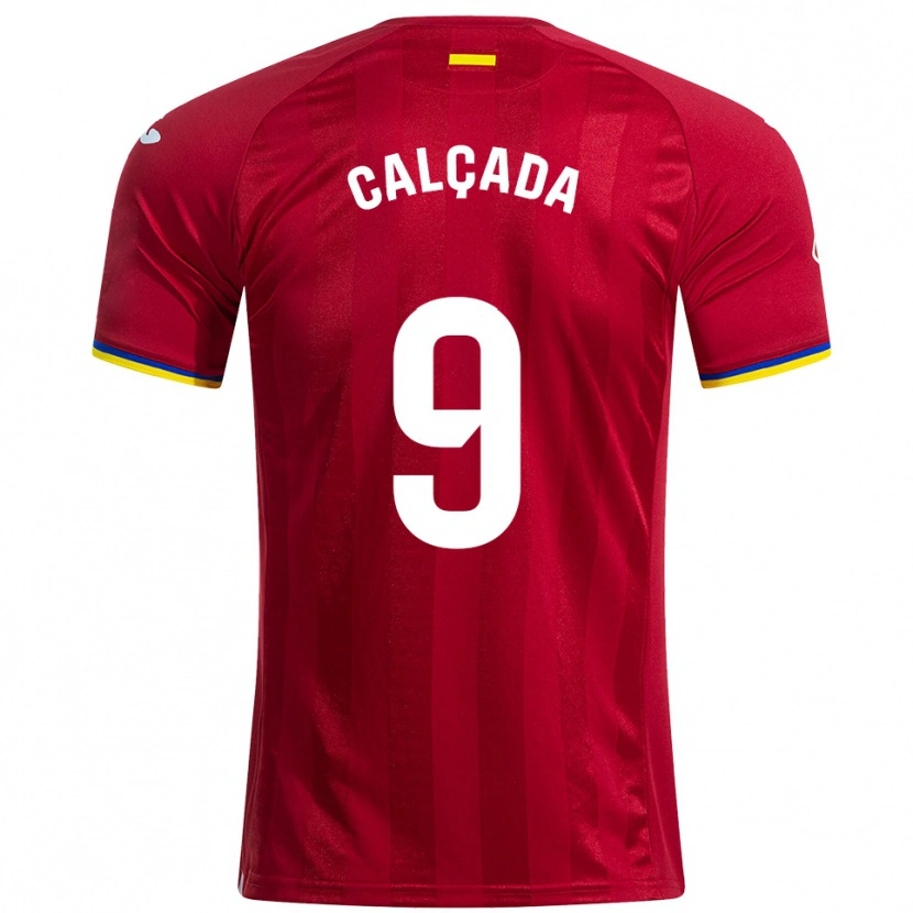 Danxen Kid Gonzalo Calçada #9 Red Yellow Blue Away Jersey 2025/26 T-Shirt