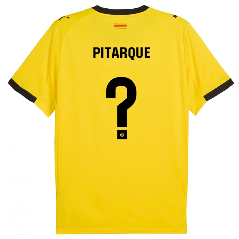 Danxen Kid Víctor Pitarque #0 Yellow Black Away Jersey 2025/26 T-Shirt