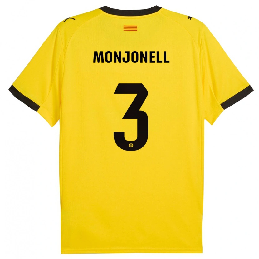 Danxen Kid Eric Monjonell #3 Yellow Black Away Jersey 2025/26 T-Shirt