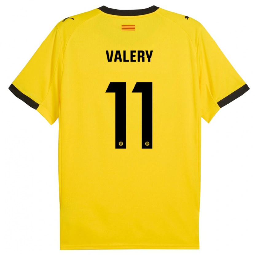 Danxen Kid Valery Fernández #11 Yellow Black Away Jersey 2025/26 T-Shirt