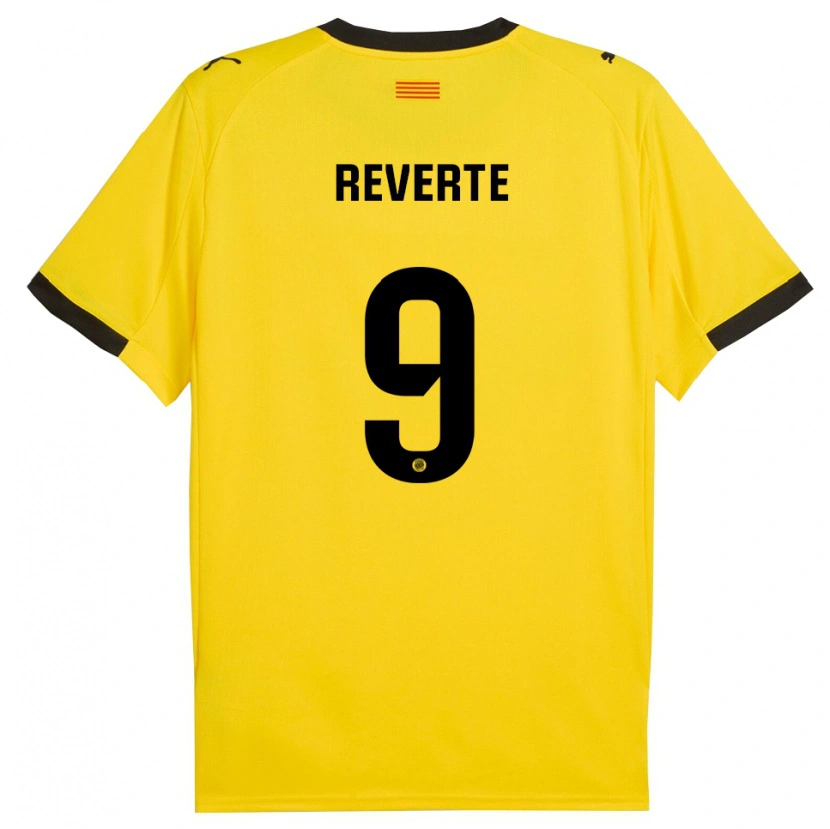 Danxen Kid Unai Reverte #9 Yellow Black Away Jersey 2025/26 T-Shirt