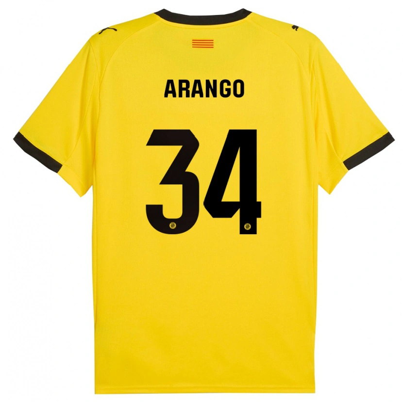 Danxen Kid Juan Arango #34 Yellow Black Away Jersey 2025/26 T-Shirt