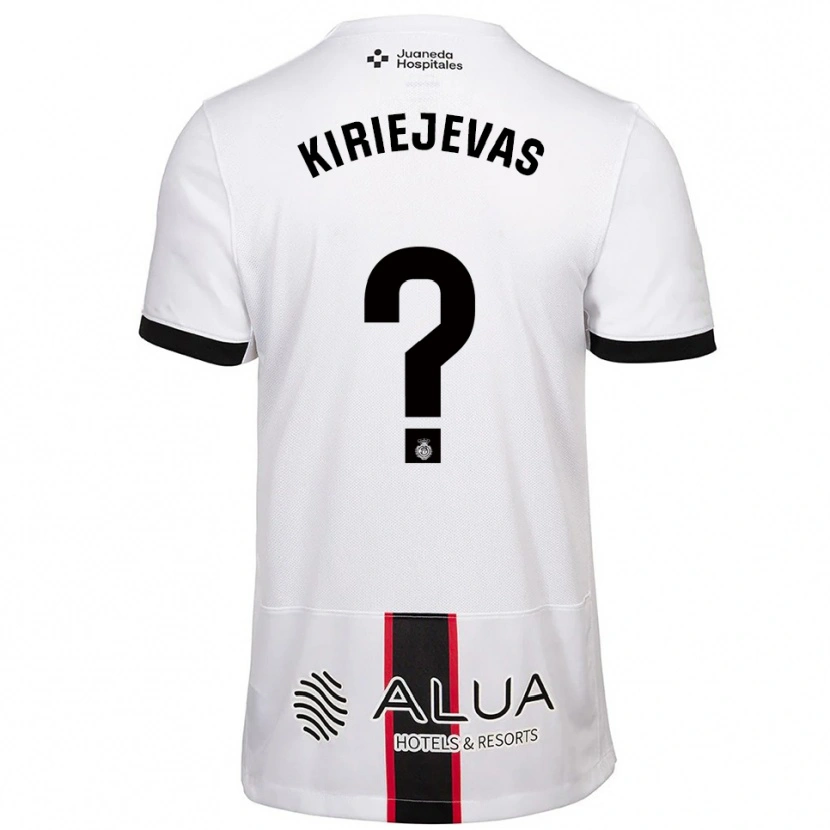 Danxen Kid Rimvydas Kiriejevas #0 White Black Away Jersey 2025/26 T-Shirt