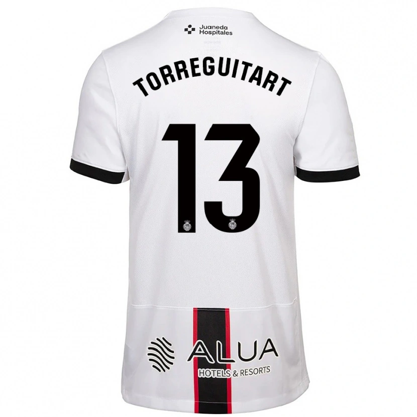 Danxen Kid Nil Torreguitart #13 White Black Away Jersey 2025/26 T-Shirt