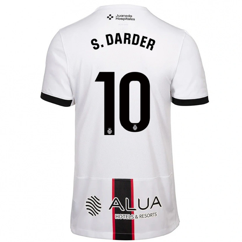 Danxen Kid Sergi Darder #10 White Black Away Jersey 2025/26 T-Shirt