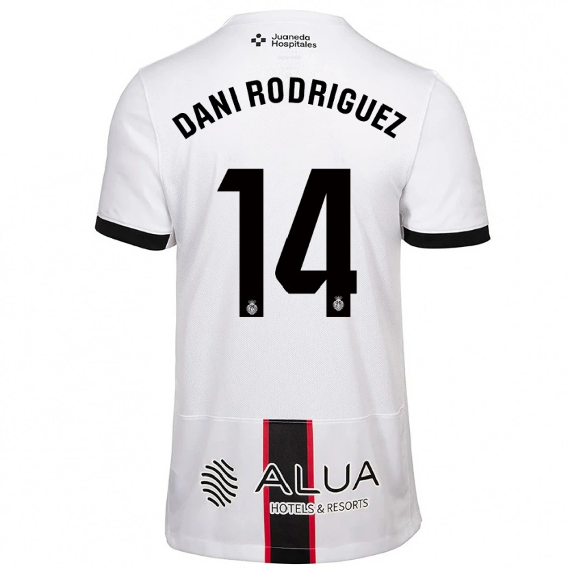 Danxen Kid Dani Rodríguez #14 White Black Away Jersey 2025/26 T-Shirt