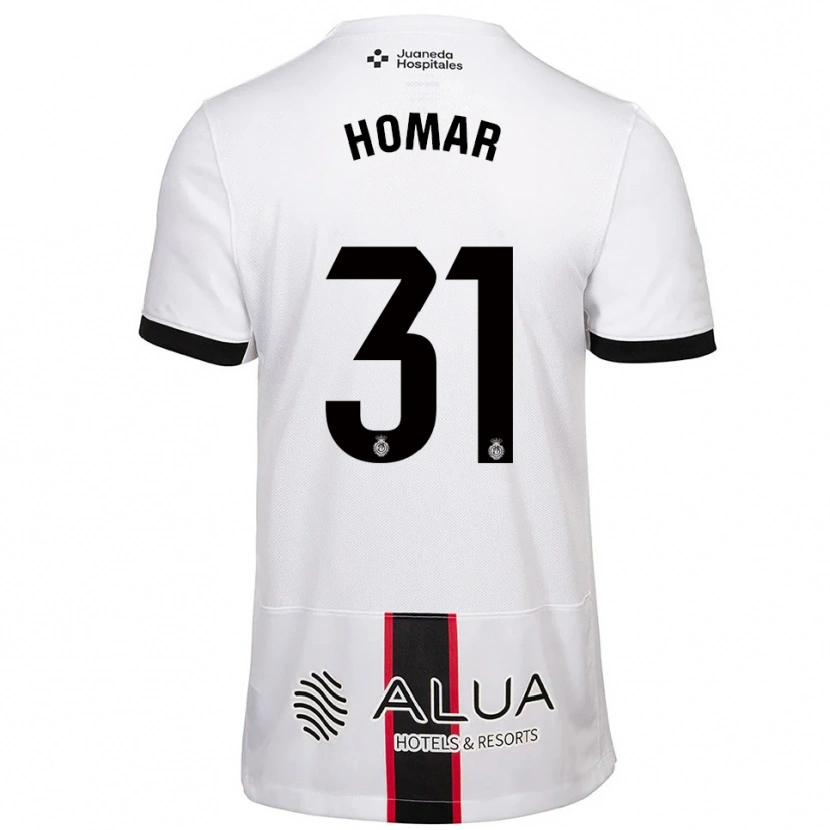 Danxen Kid Gaspar Homar #31 White Black Away Jersey 2025/26 T-Shirt
