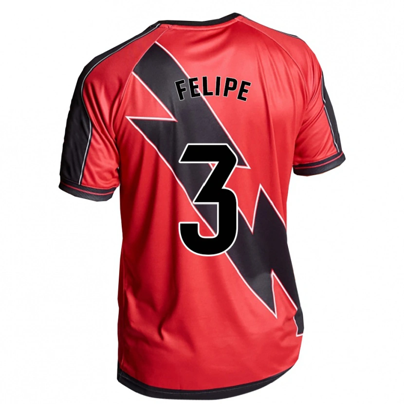 Danxen Kid Luiz Felipe #3 Red Black Away Jersey 2025/26 T-Shirt