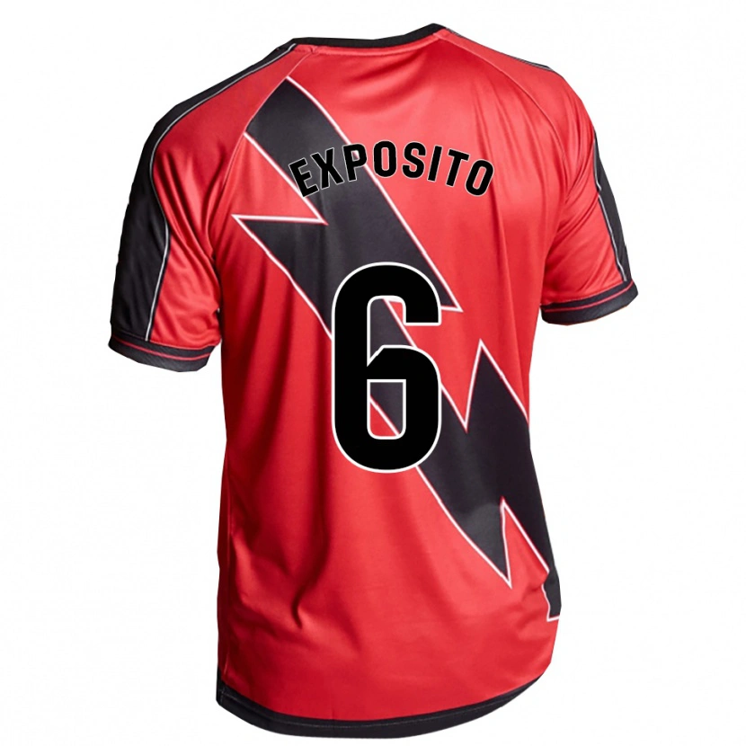 Danxen Kid Álvaro Expósito #6 Red Black Away Jersey 2025/26 T-Shirt