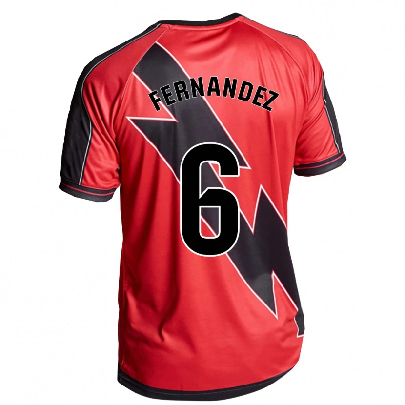 Danxen Kid Paula Fernández #6 Red Black Away Jersey 2025/26 T-Shirt