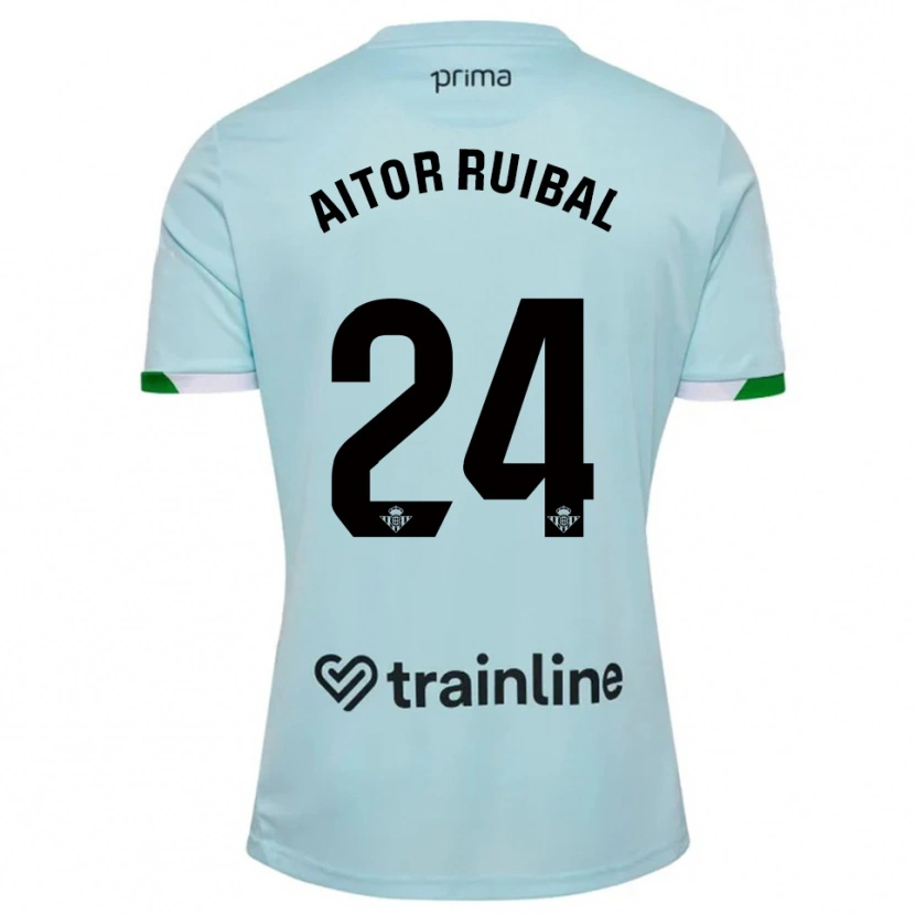 Danxen Kid Aitor Ruibal #24 Sky Blue Green Away Jersey 2025/26 T-Shirt