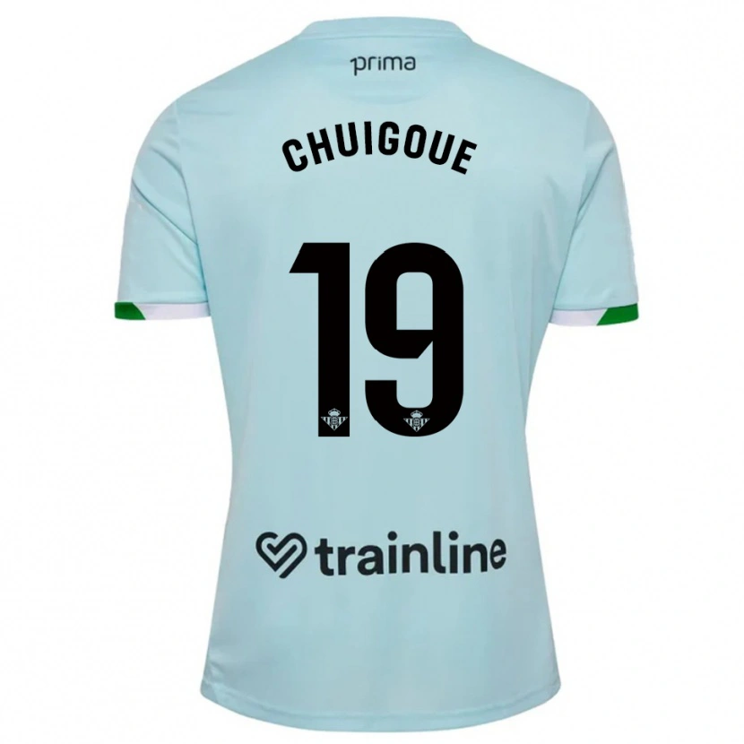 Danxen Kid Dorine Chuigoué #19 Sky Blue Green Away Jersey 2025/26 T-Shirt
