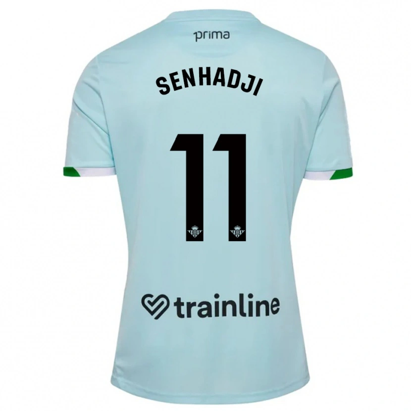 Danxen Kid Yanis Senhadji #11 Sky Blue Green Away Jersey 2025/26 T-Shirt