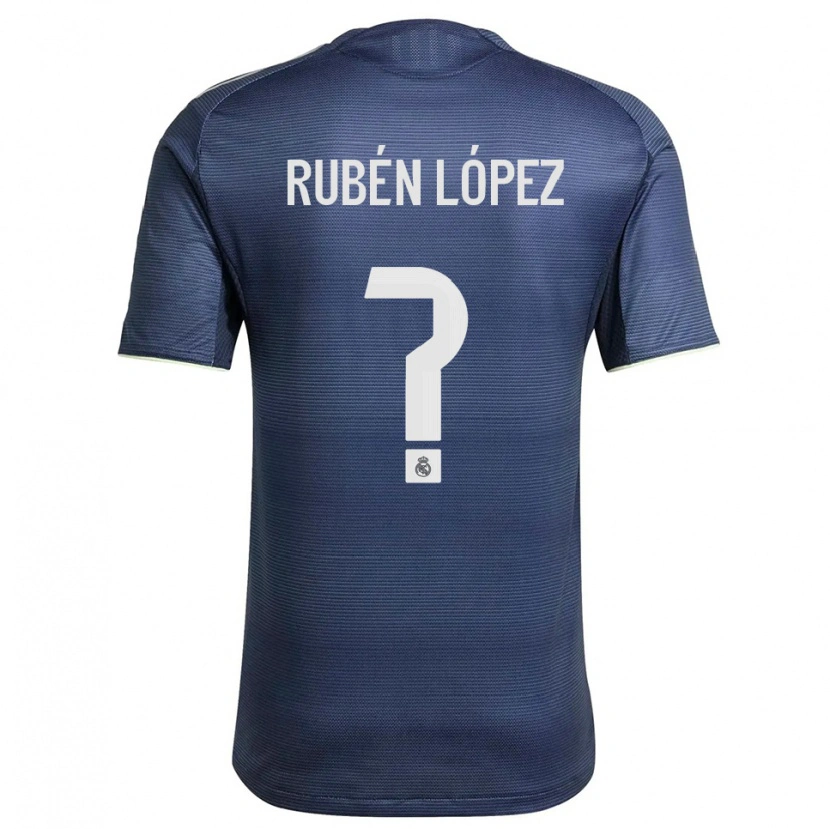 Danxen Kid Rubén López #0 Navy Silver Away Jersey 2025/26 T-Shirt