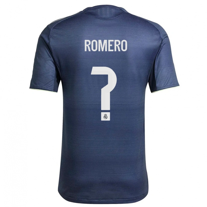 Danxen Kid Manu Romero #0 Navy Silver Away Jersey 2025/26 T-Shirt