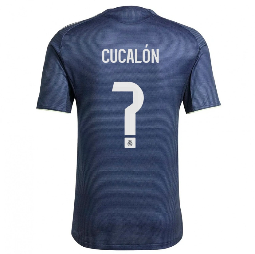 Danxen Kid Marc Cucalón #0 Navy Silver Away Jersey 2025/26 T-Shirt
