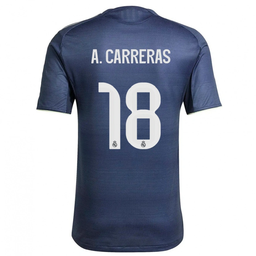 Danxen Kid Álvaro Carreras #18 Navy Silver Away Jersey 2025/26 T-Shirt