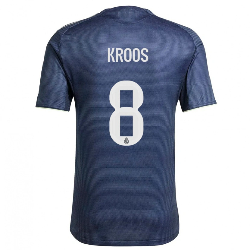Danxen Kid Toni Kroos #8 Navy Silver Away Jersey 2025/26 T-Shirt
