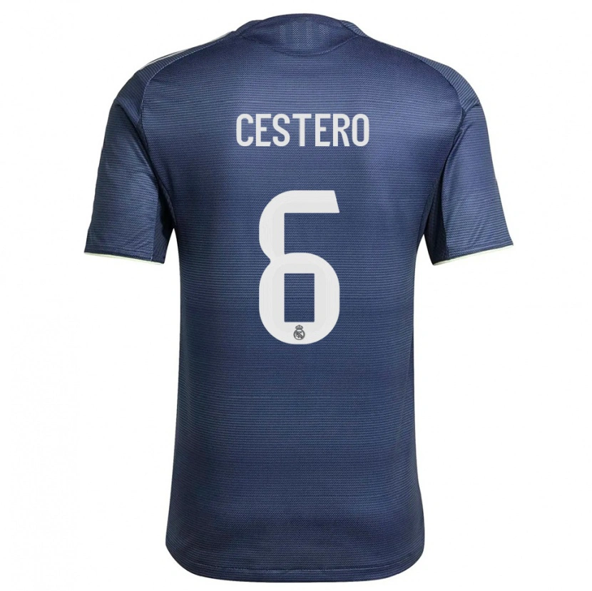 Danxen Kid Jorge Cestero #6 Navy Silver Away Jersey 2025/26 T-Shirt