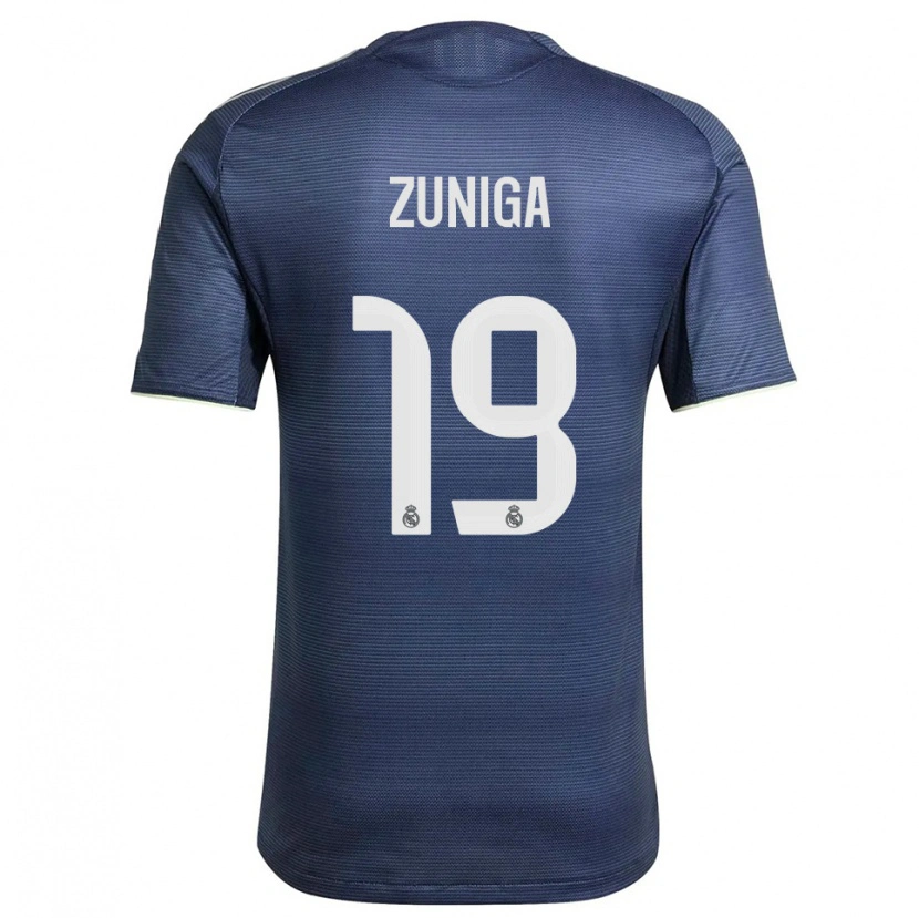 Danxen Kid Loren Zúñiga #19 Navy Silver Away Jersey 2025/26 T-Shirt