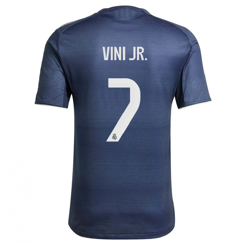 Danxen Kid Vinicius Junior #7 Navy Silver Away Jersey 2025/26 T-Shirt