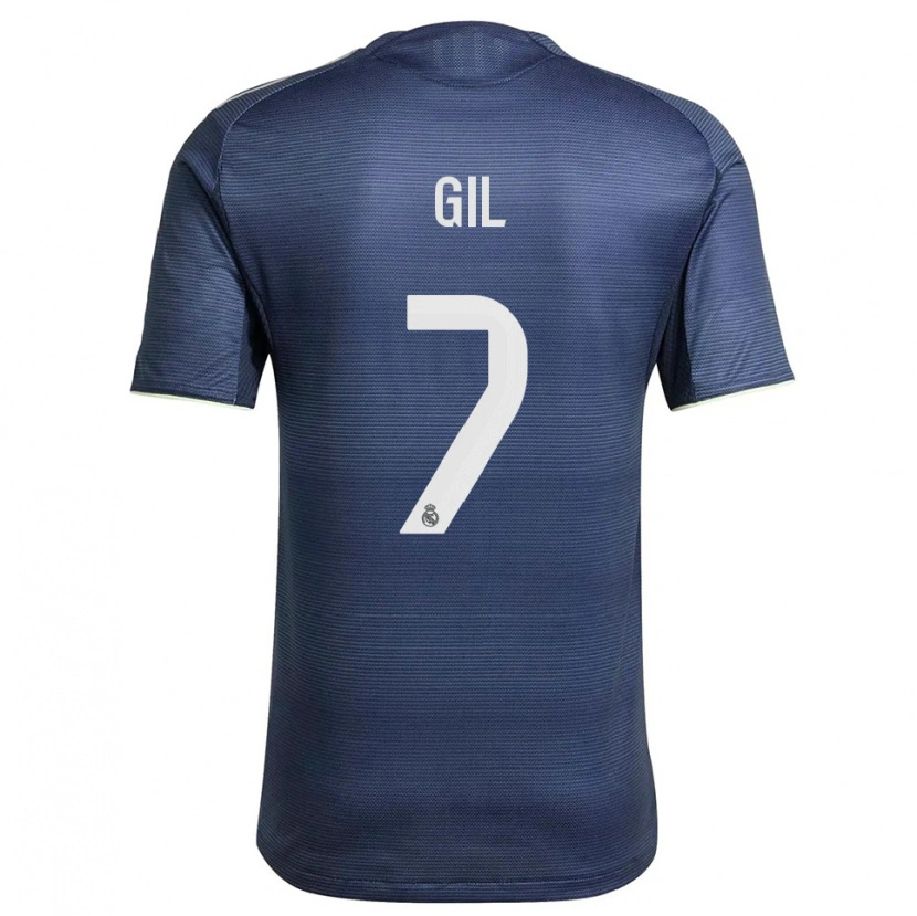 Danxen Kid Iker Gil #7 Navy Silver Away Jersey 2025/26 T-Shirt