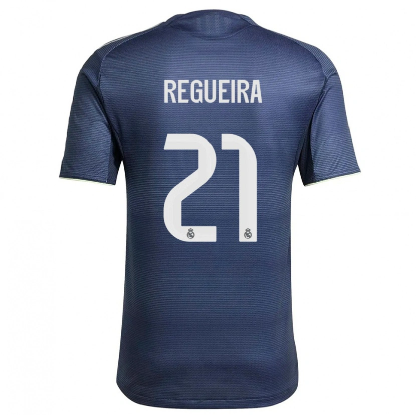 Danxen Kid Izan Regueira #21 Navy Silver Away Jersey 2025/26 T-Shirt