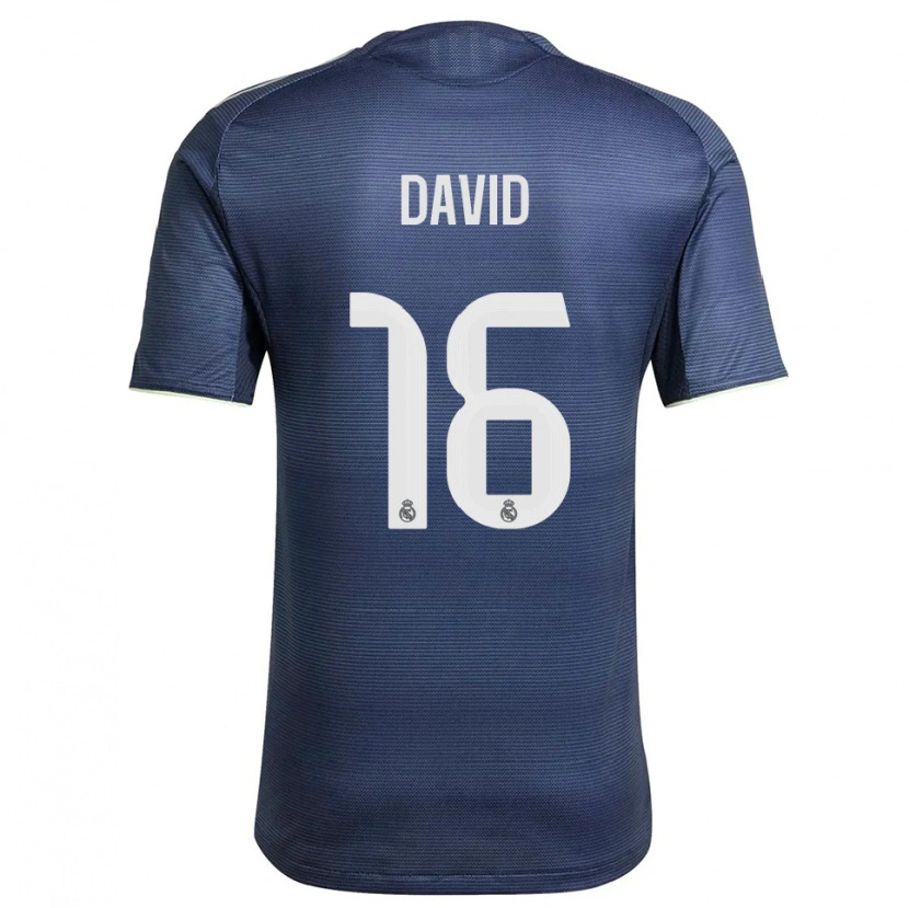 Danxen Kid Antonio David #16 Navy Silver Away Jersey 2025/26 T-Shirt
