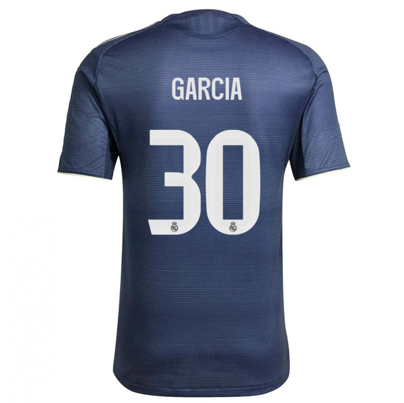 Danxen Kid Gonzalo García #30 Navy Silver Away Jersey 2025/26 T-Shirt