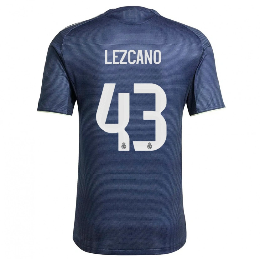 Danxen Kid Álvaro Lezcano #43 Navy Silver Away Jersey 2025/26 T-Shirt