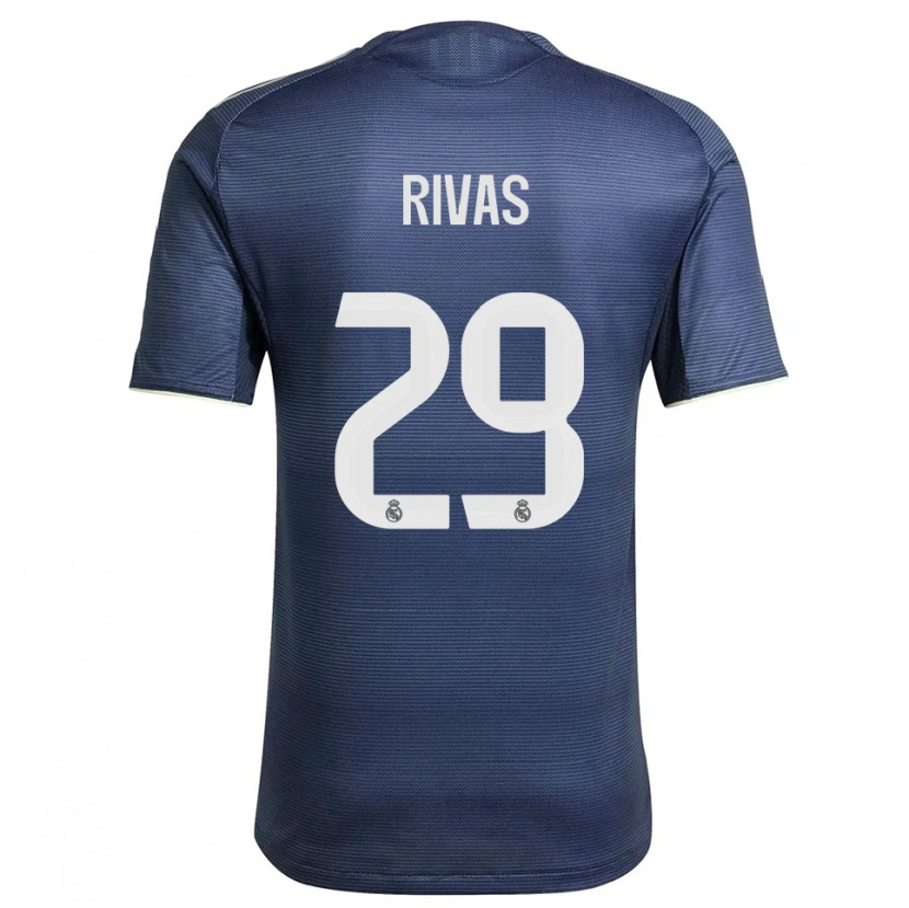 Danxen Kid Mario Rivas #29 Navy Silver Away Jersey 2025/26 T-Shirt
