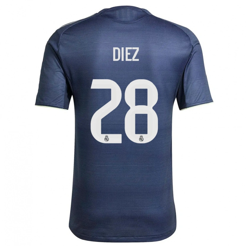 Danxen Kid Carlos Diez #28 Navy Silver Away Jersey 2025/26 T-Shirt