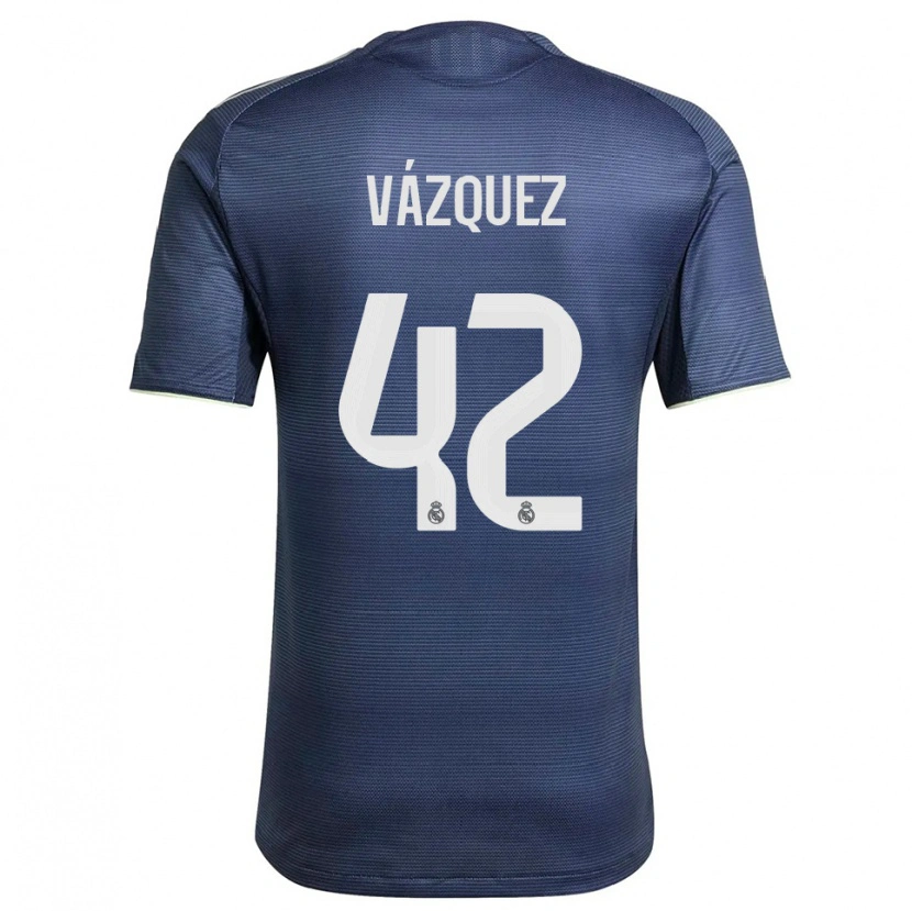 Danxen Kid Erik Vázquez #42 Navy Silver Away Jersey 2025/26 T-Shirt