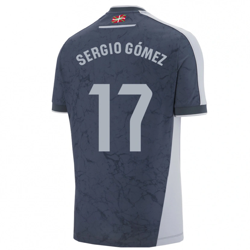Danxen Kid Sergio Gómez #17 Dark Blue White Away Jersey 2025/26 T-Shirt